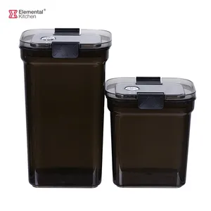 Airtight Plastic Coffee Bean Storage Jar Food Container Box Set 1000ml 1700ml