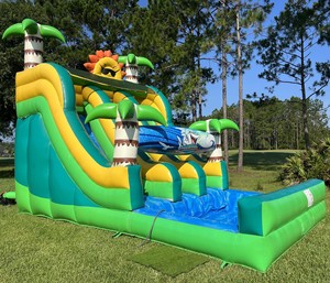 Toboggan Gonflable Double avec Trampoline et <span class=keywords><strong>Piscine</strong></span> pour Enfants – Idéal pour Jardin et Extérieur - Product Image 3