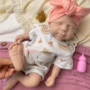 Poupée Bébé <span class=keywords><strong>Reborn</strong></span> Souple en Gros, 16 Pouces, Silicone Solide, Vente Directe Usine, Poupées Nouveau-né Réalistes Pondérées Non Peintes Vides pour DIY - Product Image 2