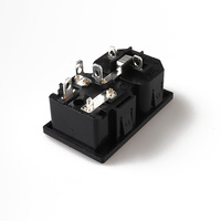 Conector de entrada de corriente alterna C14 macho y hembra con fusible, 3 pines, 5 salidas, latón industrial, ¡gran oferta!