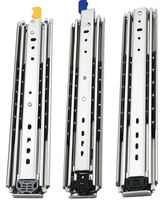 Glissières de tiroir télescopiques robustes JVSIN en acier laminé à froid de 45 mm avec fermeture amortie pour armoire de cuisine et table coulissante