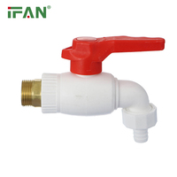 Robinet de jardin IFAN de haute qualité, robinet en plastique PPR, robinet d'eau extérieur 1/2" 3/4" vert long blanc, robinet mélangeur PPR