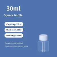 GABBY D-01 Bouteilles distributrices transparentes en plastique à grande ouverture 15-500ml PET Capsules d'échantillons de liquides solides en caoutchouc