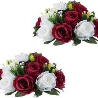 Guirlande de mariage artificielle en forme de rose, faite à la main, pour décorations murales de cérémonie et de fête