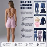 Combinaison de sport sans couture à logo personnalisé, coupe performance, une pièce, pour femme, unitard de gym, body à bretelles spaghetti