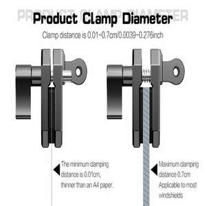 Support de fixation en alliage d'aluminium pour pare-brise de moto, sans casque, pour caméras d'<span class=keywords><strong>action</strong></span> DJI – Accessoires de photographie - Product Image 5