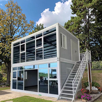 Maison en conteneur extensible moderne de 40 pieds, caravane de maison mobile étanche de 2 chambres à coucher, maisons à roulottes de 40 pieds pour hôtels