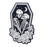 Pin Enamel Kerangka Halloween, Bros Gerakan Cinta, Pin Kerah, Lencana Kreatif, Aksesoris Pakaian, Perhiasan Punk, Hadiah untuk Kekasih
