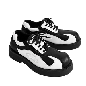 Mocasines Derby Vintage para Hombre, Color Negro y Blanco, para Oficina y Carrera Profesional, Transpirables, con Suelas Gruesas Antideslizantes, Resistentes al Desgaste y Ligeros - Product Image 1