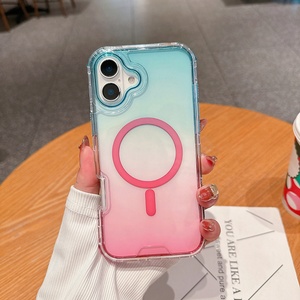 Funda Protectora Híbrida 3 en 1 con Gradiente Transparente para iPhone 13 14 15 16 Pro Max Plus, Funda para iPhone 15 de 3 Piezas - Product Image 4