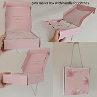 High Quality Custom Logo Cosmetics Skincare Clothes Dress Shipping Mailer Pink Box Luxury Corrugated Cardboard Paper Mailing Box