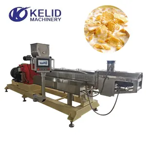 Full Automatic Crispy Maize Chocos Corn Flakes Breakfast Cereals Processing Production Line Making Machine