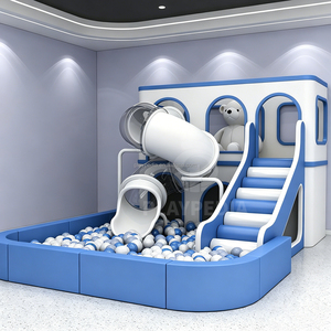 Structure de jeu souple avec trampoline pour enfants, petite aire de jeux intérieure pour écoles et centres commerciaux - Product Image 1