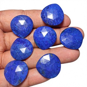 Lapislázuli natural a granel con corte cabujón en forma de corazón y redondo para joyería, a la venta - Product Image 1