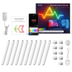 Luz de parede ambiente RGB decorativa para festas em casa com sensor de música com controle de voz