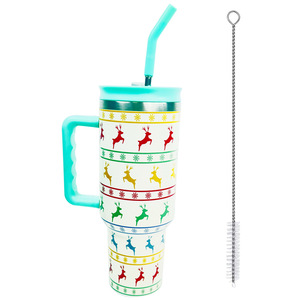 Serie Navideña, Termo de Acero Inoxidable de 40 oz con Asa, Botella de Agua Aislada al Vacío, Mantiene la Temperatura de 6 a 12 Horas - Product Image 5