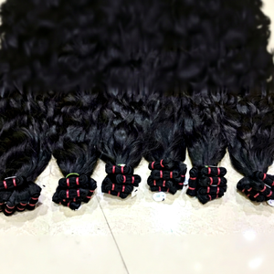 28 pulgadas de alta calidad 100% extensiones de cabello ondulado indio Virgen sin procesar estilo de onda natural paquetes de ondas al por mayor - Product Image 1