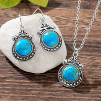 Parure de bijoux élégante et raffinée de style rétro français, inspirée des courtes d'Europe et d'Amérique, en alliage de zinc, fabriquée par le fabricant.