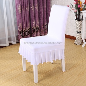 Venta al por mayor negro plisado Spandex silla Slipcovers Universal banquete Oficina Mesa salón comedor fundas decorativas para bodas - Product Image 6