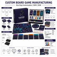 Jeu de société d'exploration spatiale coopérative personnalisé, boîte rigide magnétique, jeu de cartes modulaire, pions en bois, activité en classe