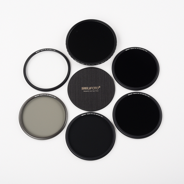 Emilyfoto 72mm Circle Black Magnetic 6 in 1 Slim UHD MRC UV CPL ND64 ND1000 Camera Filters