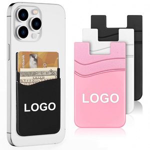 Nouveau produit : Porte-cartes en silicone autocollant pour téléphone portable, conteneurs de rangement personnalisés pour cartes, support adhésif pour cartes de téléphone avec logo - Product Image 1
