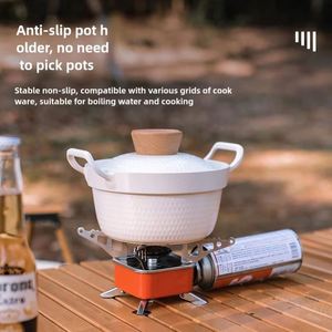 Portable Ultra-Light Stainless Steel Gas Cooktop Mini Square Butane-Fueled for Outdoor Activities-for <b>Camping</b> <b>Hiking</b> Travel - Product Image 4
