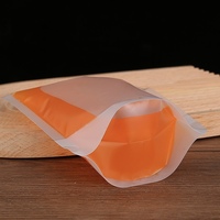 Vente en gros 100ml 150ml 200ml 250ml 500ml Sac de pochette à bec auto-scellant mat transparent pour emballage de liquide de boisson de jus de lait