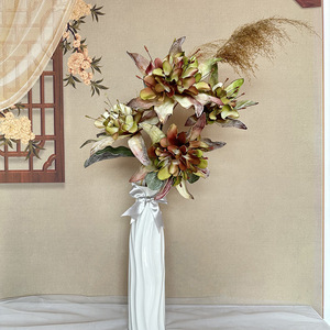 Usine de fleurs artificielles Meiyu Craft, fleurs en mousse rouge foncé orange, accessoires de photographie de mariage, décorations pour la maison - Product Image 4
