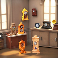 Figurines d'horloge en résine, miniatures, style vintage, pour micro-paysages et loisirs créatifs DIY