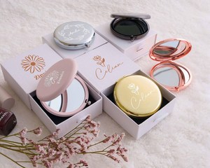 Personalized Portable Makeup Mirror Pocket Double-sided Folding Compact Mirror Favors Best Wedding Gifts for Guests