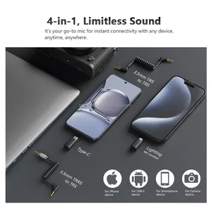 Saramonic Blink500B2 + yaka yaka mikrofonu W/tip-c, IOS & 3.5 için DSLR kameralar MM konektörü, telefon livestreaming, <span class=keywords><strong>vlogging</strong></span> - Product Image 6