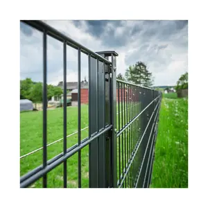 Sturdy 868 656 double twins wire decorative security panel fence with all accessories easy installation