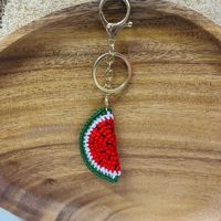 Handgemaakte gehaakte watermeloen-citroen fruitplakjes half afgewerkte onderdelen sleutelhanger haarband accessoires