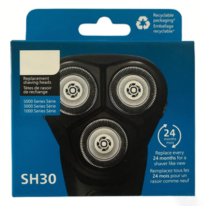 Lame de rasoir à trois lames en acier inoxydable SH30-5, tête de rasoir de rechange adaptée aux rasoirs rotatifs - Product Image 1