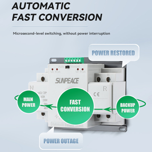 交流Dc 2P <span class=keywords><strong>3</strong></span> P 4极三三相太阳能双电源转换自动转换开关面板ATS 63A 100A 125A发电机 - Product Image 4