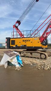 2020er Modell Gebrauchter Chinesischer Sany <span class=keywords><strong>60t</strong></span> Hydraulischer Raupenkran SCC600A-6 mit Freifallfunktion Günstiger Preis 0086 18117060100 - Product Image 3