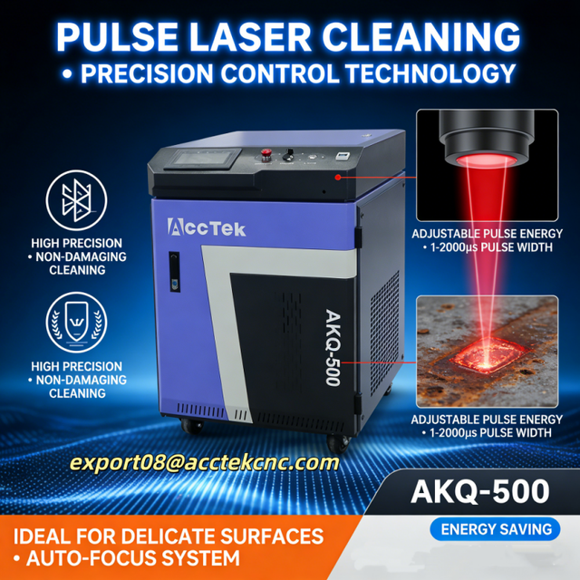Low Price 500w Pulse Laser Cleaning Machine High Efficiency rust Paint Removal No Damage to the Surface Stone Wall Cleaning