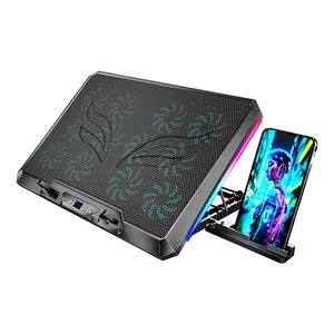 New gaming accessory laptop cooler pad 12 quiet led fans RGB light laptop cooling pad stand