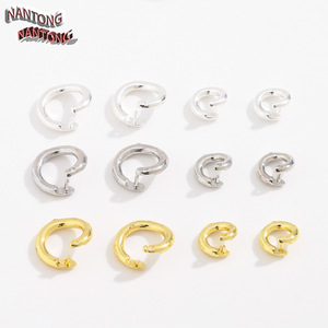 Nantong Half Moon Clasp Gold Plated <b>Copper</b> Jewelry Findings For <b>Bracelet</b> Making DIY Accessories Middle Size - Product Image 1