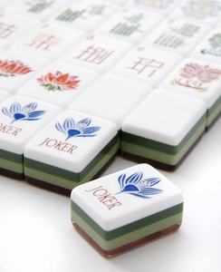 <span class=keywords><strong>Jeu</strong></span> de tuiles de Mahjong américain personnalisé avec motif imprimé et gravé, en bois et acrylique - Product Image 5