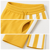 Shorts de sport personnalisés OEM en tricot rayé extensible avec tissu respirant à séchage rapide pour l'été, la plage et la salle de sport