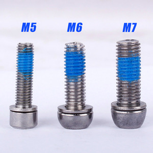 Mountain Bike Stem Bolts M5 M6 M7 Hex <b>Socket</b> Head With Washers High Strength Alloy Fixing <b>Screws</b> - Product Image 1