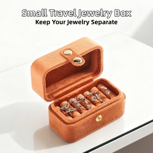 Tùy Chỉnh Mềm Flannel Lãng Mạn Ngọt Ngào Cưới Engagement Ring <span class=keywords><strong>Box</strong></span> Xách Tay <span class=keywords><strong>Mini</strong></span> Đồ Trang Sức Quà Tặng Trường Hợp - Product Image 5