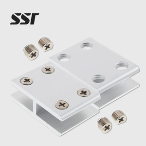 Modern Durable <b>Glass</b> <b>Clamp</b> 180 Degrees Aluminum Alloy Frameless Fences Railings <b>Balustrades</b> Support Clip Screw Door 8-10Mm - Product Image 1