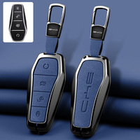 Étui de protection pour clé de voiture en alliage de zinc et cuir pour BYD Song Pro Tang Dm QIn PLUS MAX Yuan Atto 3 Han EV Dolphin