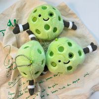 Porte-clés en peluche Kawaii Pickleball anti-stress, accessoire de poupée de dessin animé, petit pendentif en peluche, cadeaux d'anniversaire pour adolescents