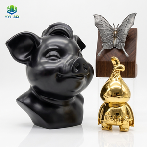 Figurine d'art en métal imprimée en 3D sur mesure SLS pour collection, en aluminium et titane, légère et robuste - Product Image 1