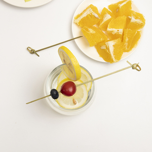 Brochetas de Bambú Natural Ecológicas Desechables para Cócteles, Aperitivos, Sándwiches, Comida para Llevar, <span class=keywords><strong>Tapas</strong></span>, Frutas, con Forma de Nudo y Corazón para Fiestas - Product Image 6