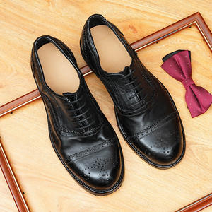 Nouvelles Chaussures Oxford Décontractées pour Hommes en Cuir Pleine Fleur Goodyear Welted, Style Vintage Lavé, Semelle en Caoutchouc Imperméable, Collection Automne - Product Image 1